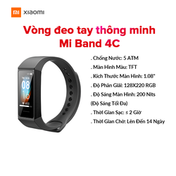 Vòng đeo tay thông minh theo dõi sức khỏe xiaomi redmi mi smart band 4c bản quốc tế mới 100%