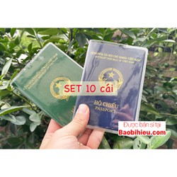 COMBO sỉ 10 bao hộ chiếu passport dẻo trong có khe đựng vé máy bay và các loại thẻ 10B132