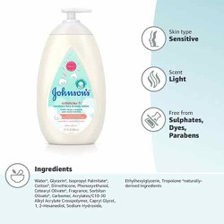 Dưỡng thể giữ ẩm da cho trẻ sơ sinh Johnson's CottonTouch Newborn Baby Face and Body Lotion của Mỹ chai 800ml