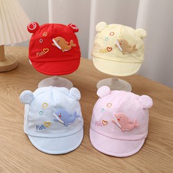 Nón mũ lưỡi chai cotton mềm mại thoáng mát họa tiết dễ thương đáng yêu cho bé sơ sinh bé trai bé gái 0-6 tháng