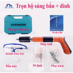 Súng bắn đinh bê tông, Máy bắn đinh hạt nổ thế hệ mới tặng kèm 50 đinh