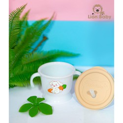 Cốc tập uống, tập hút 3 giai đoạn Lion Baby có vạch chia ml / Shop Mẹ Đa