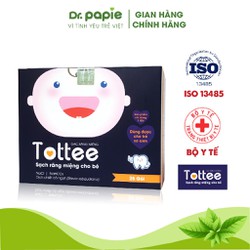 Gạc Rơ Lưỡi Tottee Làm Sạch Và Ngăn Ngừa Các Vấn Đề Răng Miệng Cho Bé Hộp 30 Gói / Shop Mẹ Đa