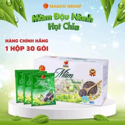 Mầm Đậu Nành Hạt Chia Tanaco Hộp 30 gói giúp tăng kích thước vòng 1,đẹp da,bổ sung nội tiết