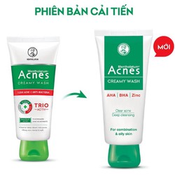 Chính hãng Sữa Rửa Mặt Acnes Creamy Wash Ngừa Mụn 100ml