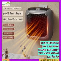 QUẠT SƯỞI MINI PTC LÀM NÓNG NHANH TẢN NHIỆT ĐỀU MANG KHÔNG KHÍ ẤM ÁP "BAHAMAR" Điều khiển từ xa không dây, ấm áp và thoải mái