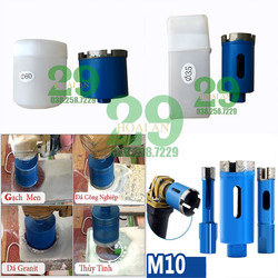 Bán lẻ - Mũi khoan, khoét gạch. đá granit, tường bê tông đa năng từ 6-75mm gắn máy mài cầm tay M10