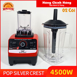 Máy xay sinh tố công nghiệp loại 2 cối siêu mạnh SILVER CREST