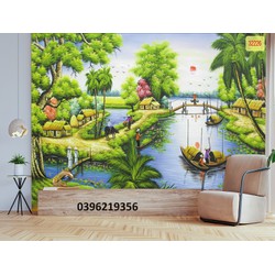 Gạch 3D đồng quê trang trí