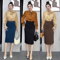 Áo kiểu nữ cổ bèo cách điệu, áo sơ mi nữ công sở fom chuẩn đẹp A4428 ( ảnh thật) đủ size 40-90kg