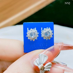 Bông tai bạc khuyên nụ thời trang chất liệu bạc s925 MS0406