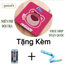 Cân điện tử Gấu Dâu bằng kính cường lực chính xác đến từng lạng ( Tặng kèm thước dây + Pin)