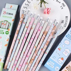 Hộp 10 Bút Chì Thú Hoạt Hình Ngộ Nghĩnh Sáng Tạo Cho Bé Học Sinh