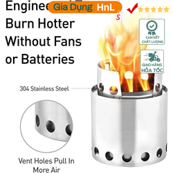 HnL Store - Lò đốt ngoài trời mini du lịch Camping Outdoor Removable Bonfire Stove Firewood Stove