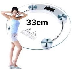 CÂN SỨC KHỎE ĐIÊN TỬ KÍNH CƯỜNG LỰC TRÒN 180KG ( 33CM)