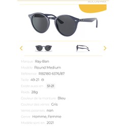 RB 2180 657687 mắt kính mát unisex
