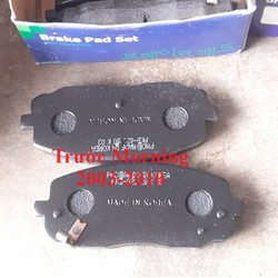 Bộ má phanh trước, sau (bố thắng) dùng cho Kia Morning 2003-2010, hàng PMC Korea xịn. 1 bộ gồm 4 miếng lắp 1 cầu xe.