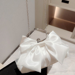 Clutch nữ, ví nữ cầm tay nơ lụa phong cách tiểu thư sang chảnh cực sang trọng cho dự tiệc, đi chơi  CON30