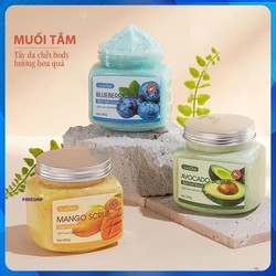 Muối tắm tẩy da chết hương hoa quả SADOER 350g