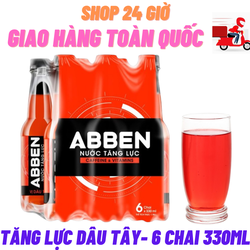 Nước Tăng Lực ABBEN Vị Dâu Tây Lố 6 Chai