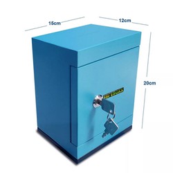 Két sắt mini khóa chìa tiện dụng để tiền tiết kiệm an toàn