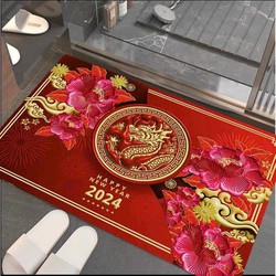 THẢM TẾT 2024 In Hình 3D - lau chân chùi chân chống trơn trượt thấm hút tốt