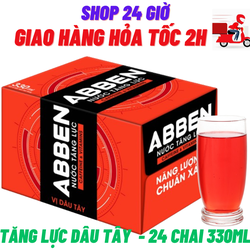 Nước Tăng Lực ABBEN Vị Dâu Tây Thùng 24 Chai
