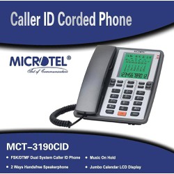 Điện thoại bàn cố định Microtel MCT-3190CID  màn hiển thị số to rộng