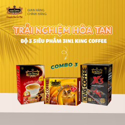 Combo trải nghiệm cà phê hòa tan 3 - BỘ 3 SIÊU PHẨM 3IN1 KING COFFEE
