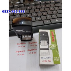 Dấu ngày tháng năm + nội dung phía trên (Trodat 4850)