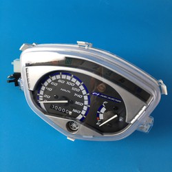 Cụm đồng hồ tốc độ xe Sirius - Exciter 135 đời 2010 Spark màu Trắng xanh - lắp zin.