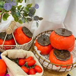 3 hũ đựng trà gốm 400 ml đựng đường hoa quả bánh kẹo có nắp