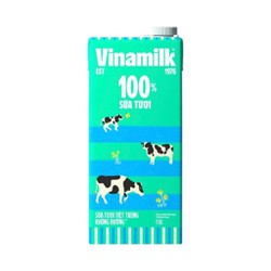 [MẪU MỚI ] 1 Hộp Sữa tươi tiệt trùng không đường , Có Đường Vinamilk 100% hộp 1 lít