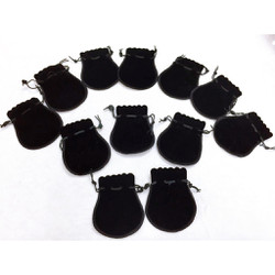 LỐ 10 TÚI RÚT NHUNG ĐEN FORM BẦU SIZE NHỎ 4.5cm x 6cm