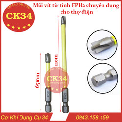 Mũi bắn vít, tua vít từ tính FPH2 chuyên dụng cho thợ điện dài 65mm - 110mm