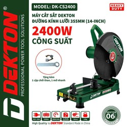 Máy cắt sắt DEKTON 355mm, công suất 2400W, chính hãng nhật bản (tặng lưỡi cắt- bảo hành 12 tháng)