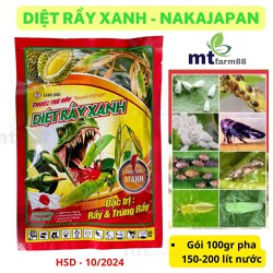 [100 Gói] Diệt rầy xanh 450WP - gói 100gr - Loại Mạnh - RẦY XANH NAKA – bọ trĩ, bọ xít trên cây có múi: cam, quýt, bưởi, nhãn, thanh long, vú sữa - rầy nâu hại lúa