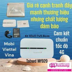 Bộ Phát WiFi 4G TABWD MF920 _ pin 2100mah - new BH 3T