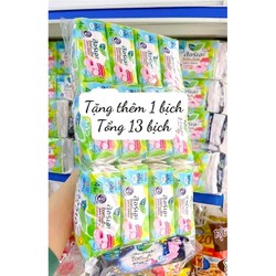 Lốc 12 Bịch Băng Vệ Sinh Laurier Ban Ngày Có Cánh Thái Lan (Tặng kèm 1 bịch ban đêm)