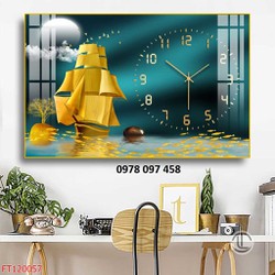 Đồng hồ họa tiết trên tranh gạch men