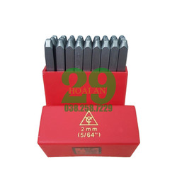 Bộ đục chữ, đóng chữ 2mm - Xuôi sử dụng trên mọi chất liệu Tặng găng tay bảo hộ