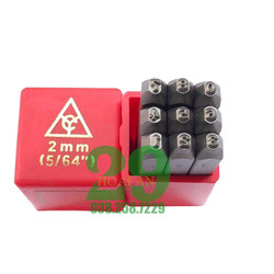 Bộ đục số đóng số 2mm - Xuôi sử dụng trên mọi chất liệu Tặng găng tay bảo hộ