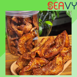 Thịt Ba Rọi Mắm Tỏi Cay Chiên Giòn Tan, Vị Mặn Ngọt Thơm Ngon Hộp 200g- Seavy Đặc Sản Nha Trang