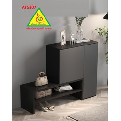 Tủ đựng giày bằng gỗ có ghế ngồi ATG307- Nội thất lắp ráp Viễn Đông Adv