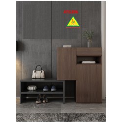Tủ đựng giày bằng gỗ có ghế ngồi ATG306 - Nội thất lắp ráp Viễn Đông Adv