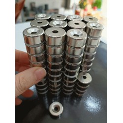 Nam châm hít bi sắt siêu mạnh 20x10mm lỗ 5mm