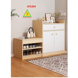 Tủ đựng giày bằng gỗ có ghế ngồi ATG304 - SN