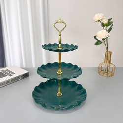Khay Đựng Bánh Kẹo Hoa Quả 3 Tầng Bằng Nhựa