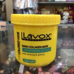 Chính hãng Mặt nạ phủ bóng giữ màu 4D nano collagen siêu mềm mượt Lavox 500ml