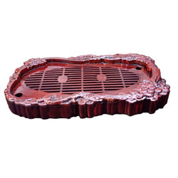 Khay trà tùng hạc nhựa giả gỗ